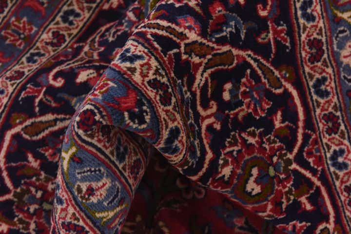 9' 8 x 13' Hand Knotted Mashad Persian Wool Rug