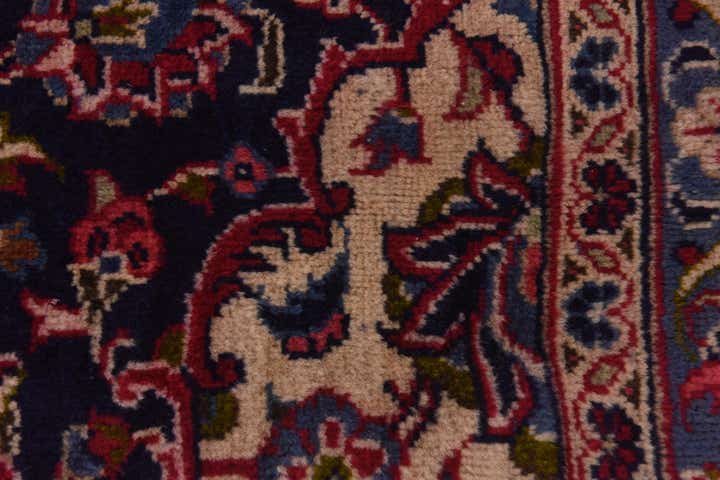 9' 8 x 13' Hand Knotted Mashad Persian Wool Rug