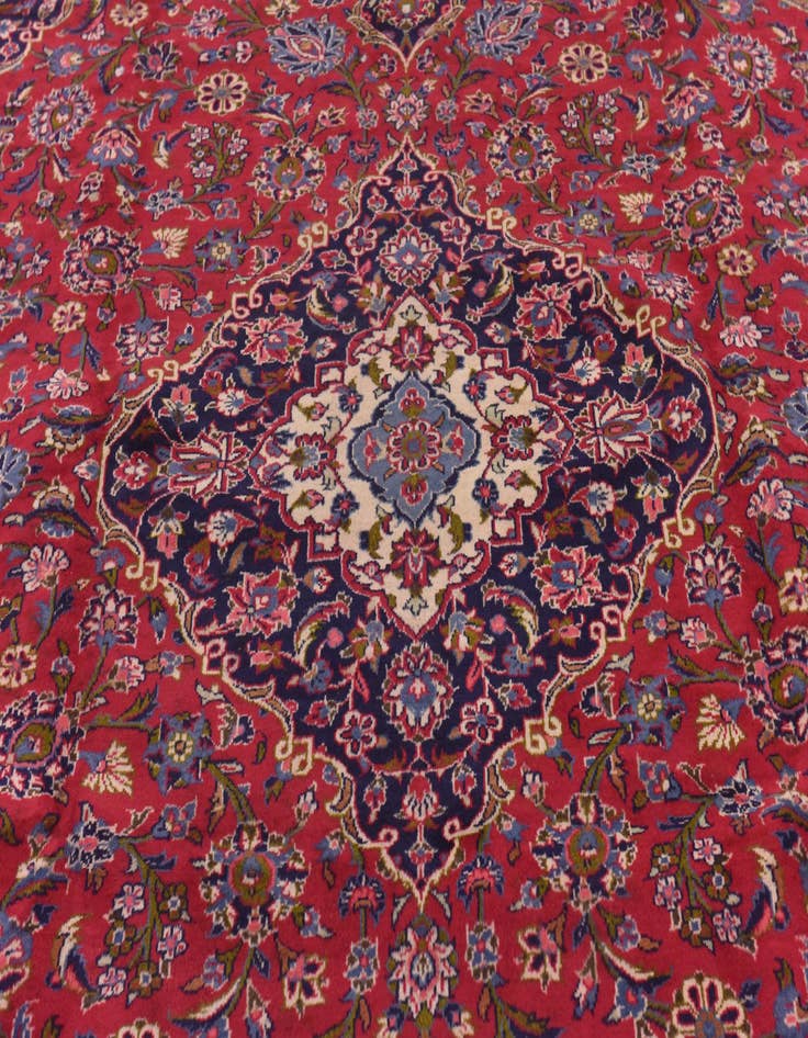 Detail image of 9' 8 x 13'  Hand Knotted Mashad Persian Wool Rug