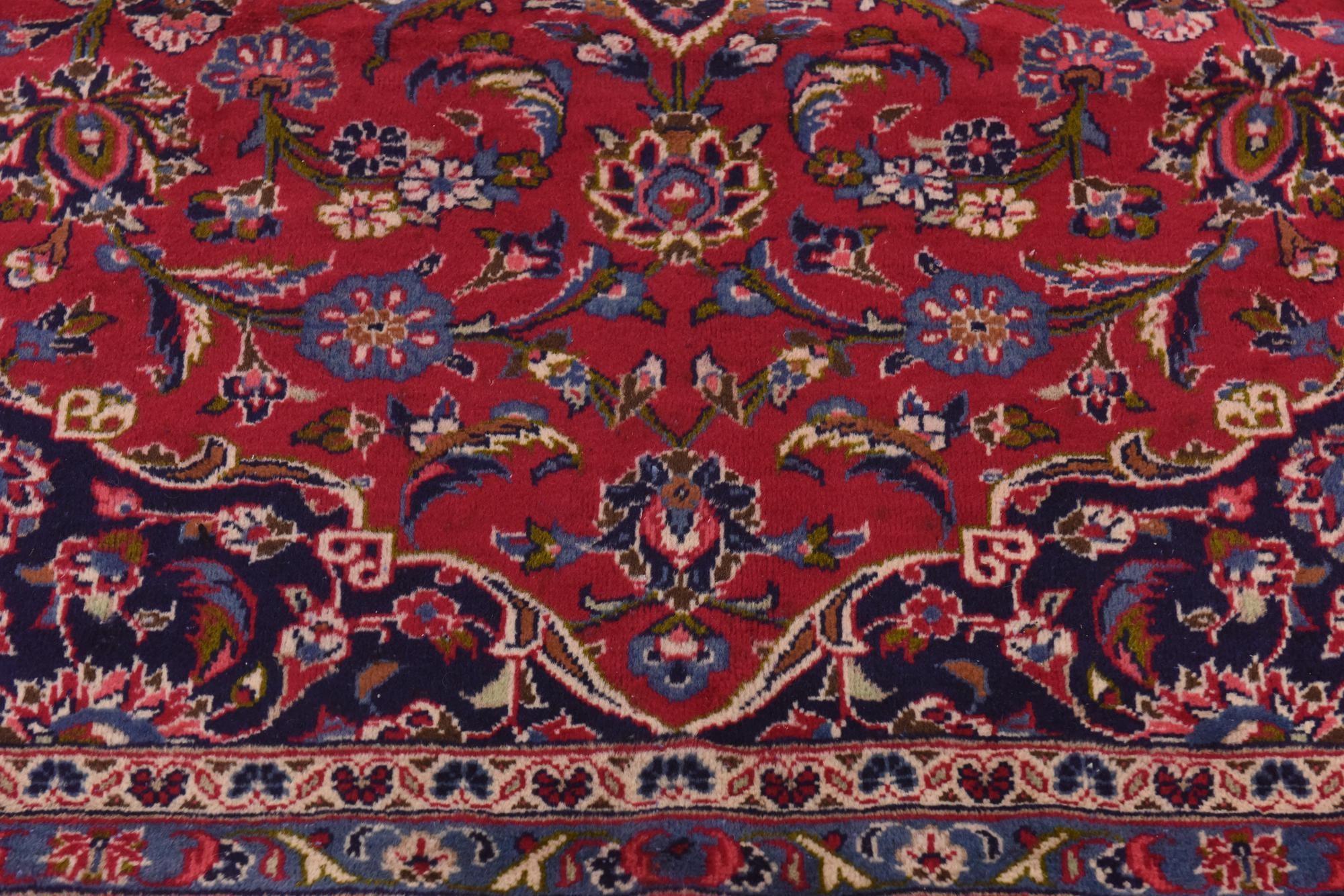 9' 8 x 13' Hand Knotted Mashad Persian Wool Rug