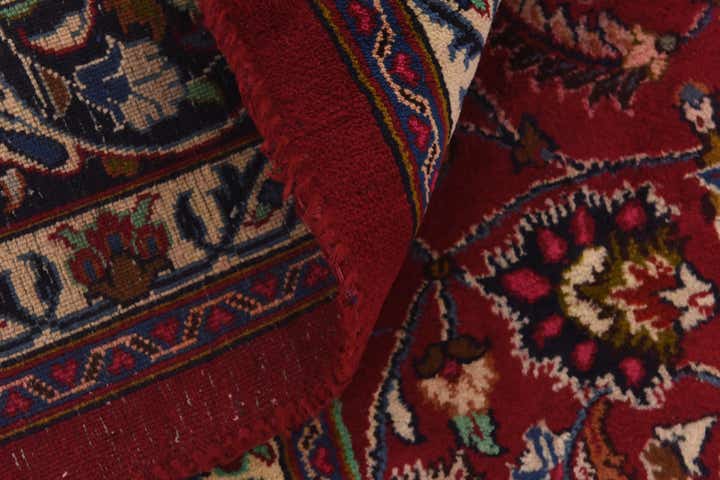 9' 7 x 12' 8 Hand Knotted Mashad Persian Wool Rug