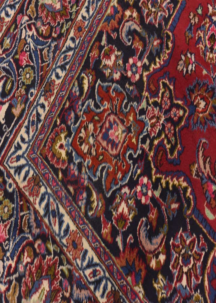 9' 7 x 12' 8 Hand Knotted Mashad Persian Wool Rug