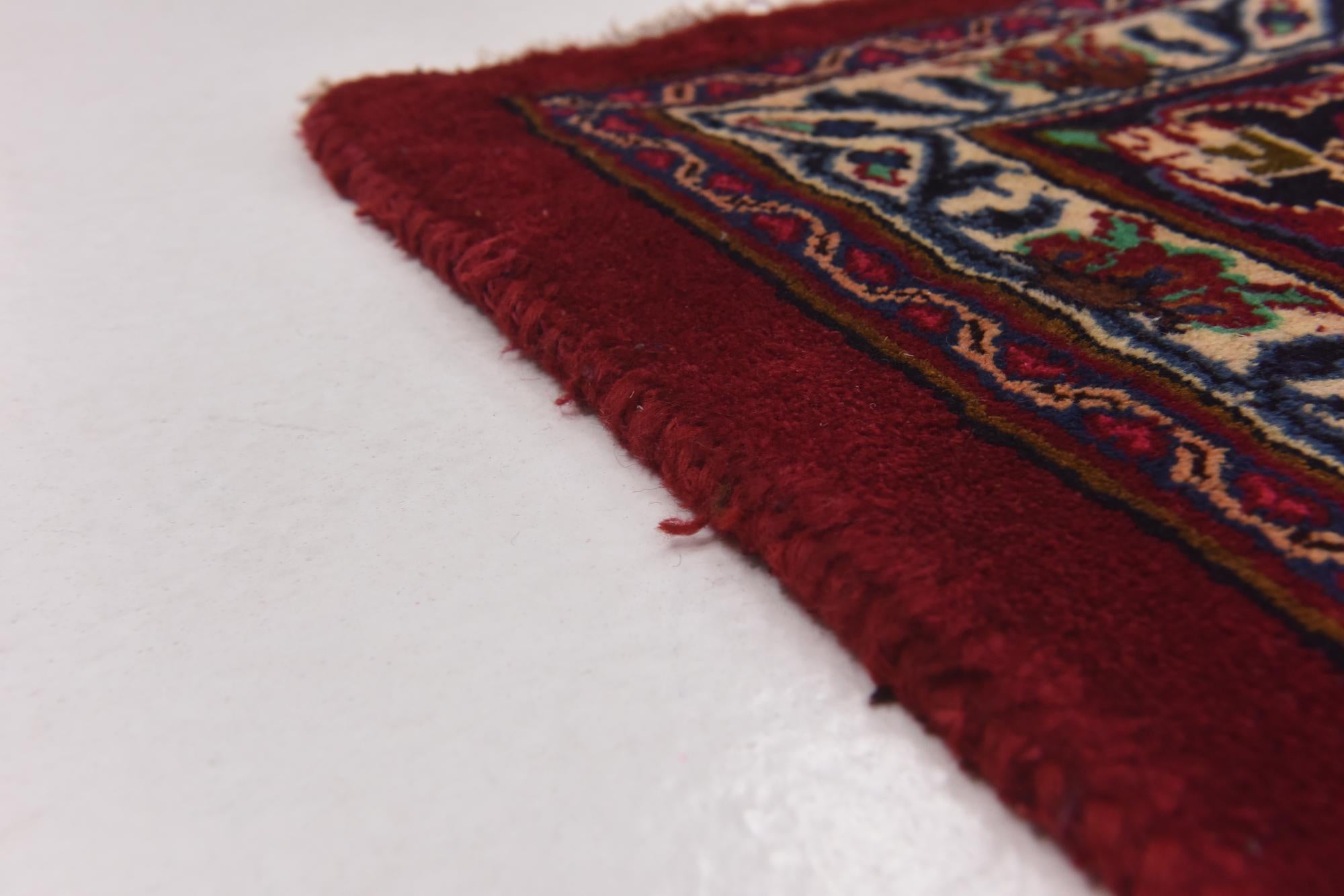 9' 7 x 12' 8 Hand Knotted Mashad Persian Wool Rug
