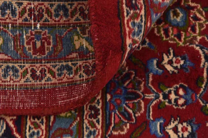 9' 9 x 13' Hand Knotted Mashad Persian Wool Rug