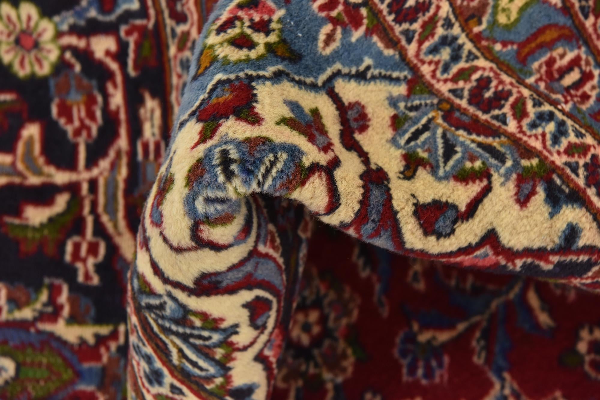 9' 9 x 13' Hand Knotted Mashad Persian Wool Rug