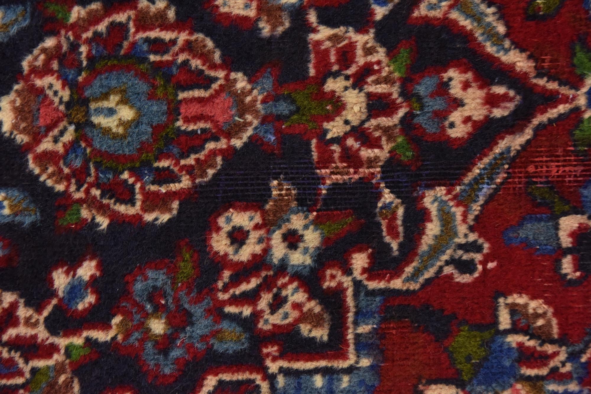 9' 9 x 13' Hand Knotted Mashad Persian Wool Rug