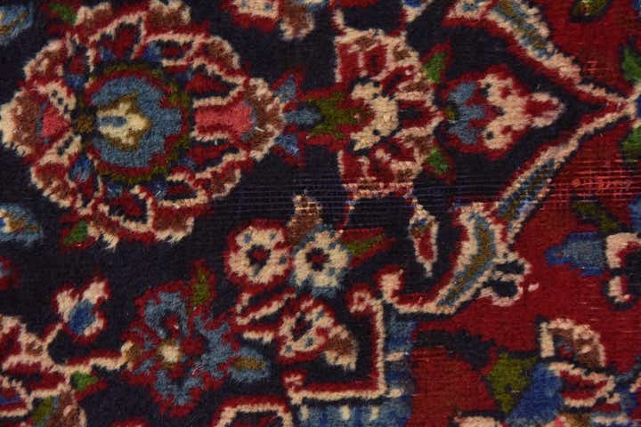 9' 9 x 13' Hand Knotted Mashad Persian Wool Rug