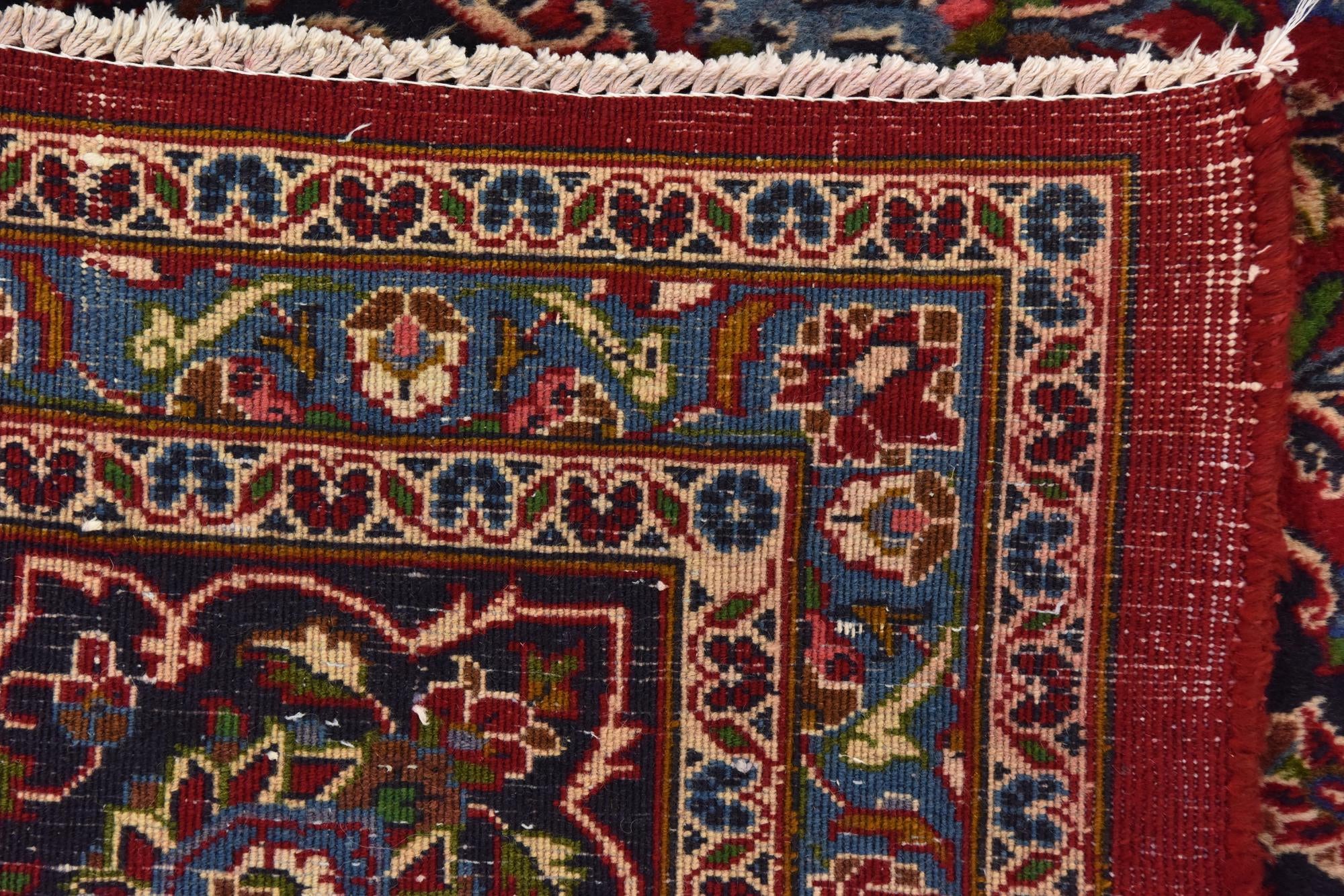 9' 9 x 13' Hand Knotted Mashad Persian Wool Rug