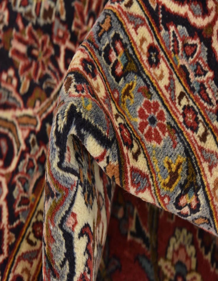 Detail image of 9' 6 x 13' 6  Hand Knotted Mashad Persian Wool Rug