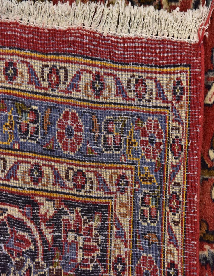 Detail image of 9' 6 x 13' 6  Hand Knotted Mashad Persian Wool Rug