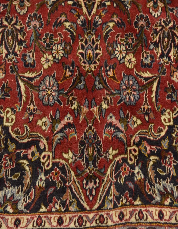 Detail image of 9' 6 x 13' 6  Hand Knotted Mashad Persian Wool Rug