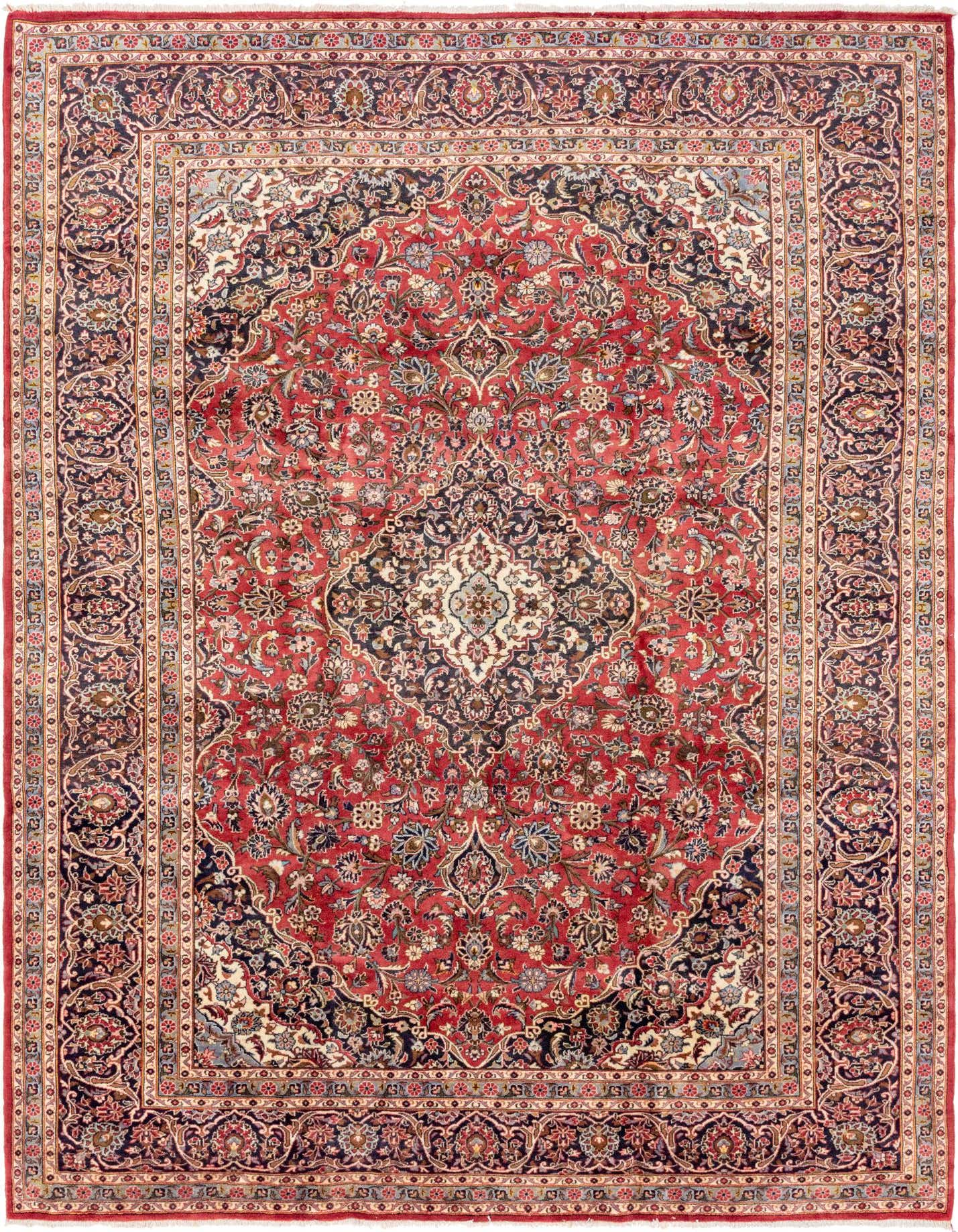 Primary image 9' 6 x 13' 6  Hand Knotted Mashad Persian Wool Rug