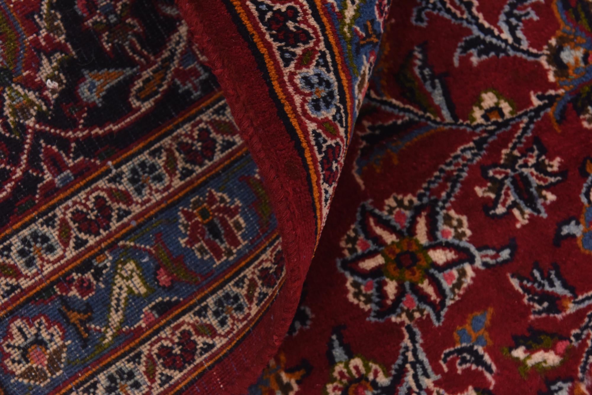 9' 9 x 12' 10 Hand Knotted Mashad Persian Wool Rug