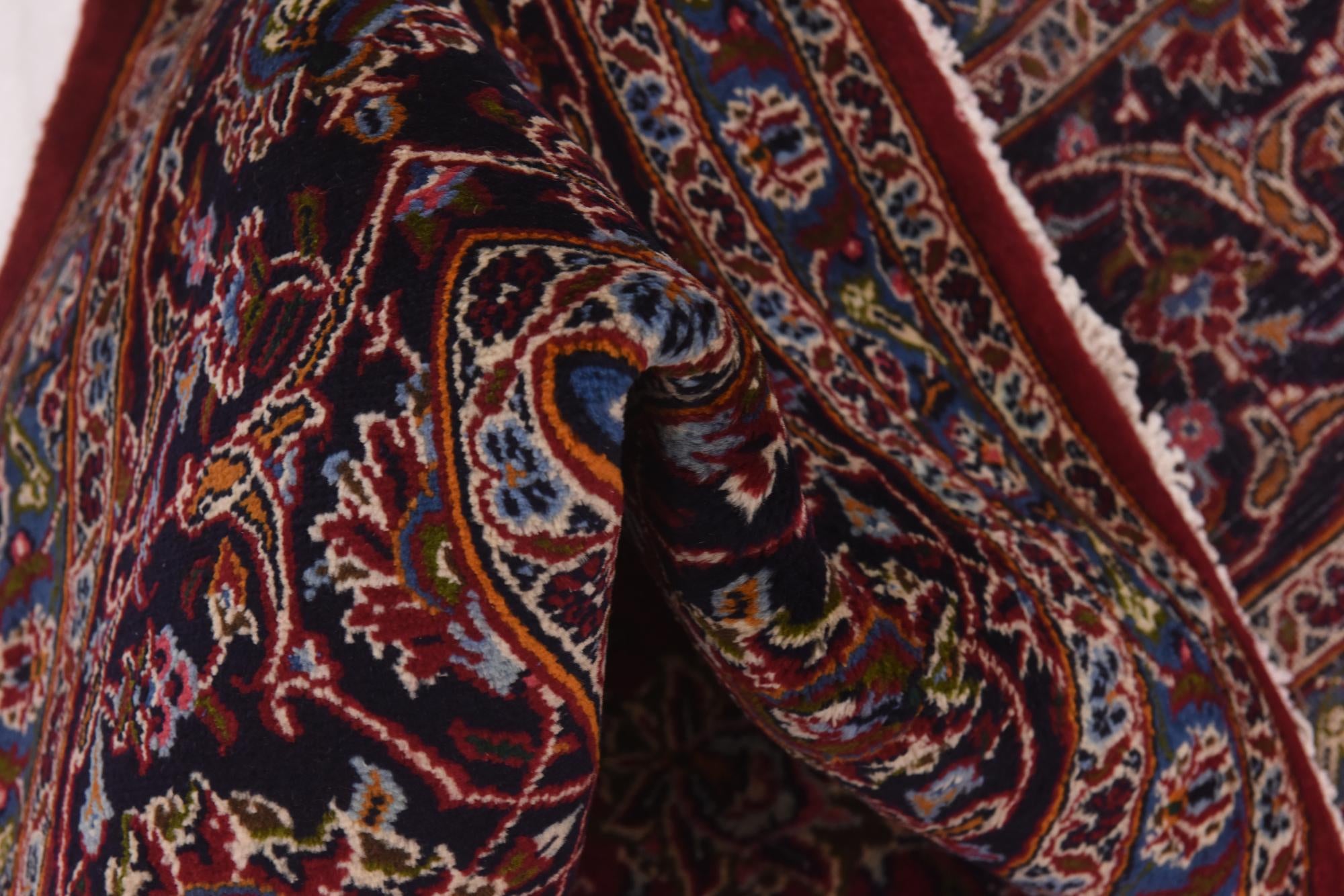 9' 9 x 12' 10 Hand Knotted Mashad Persian Wool Rug