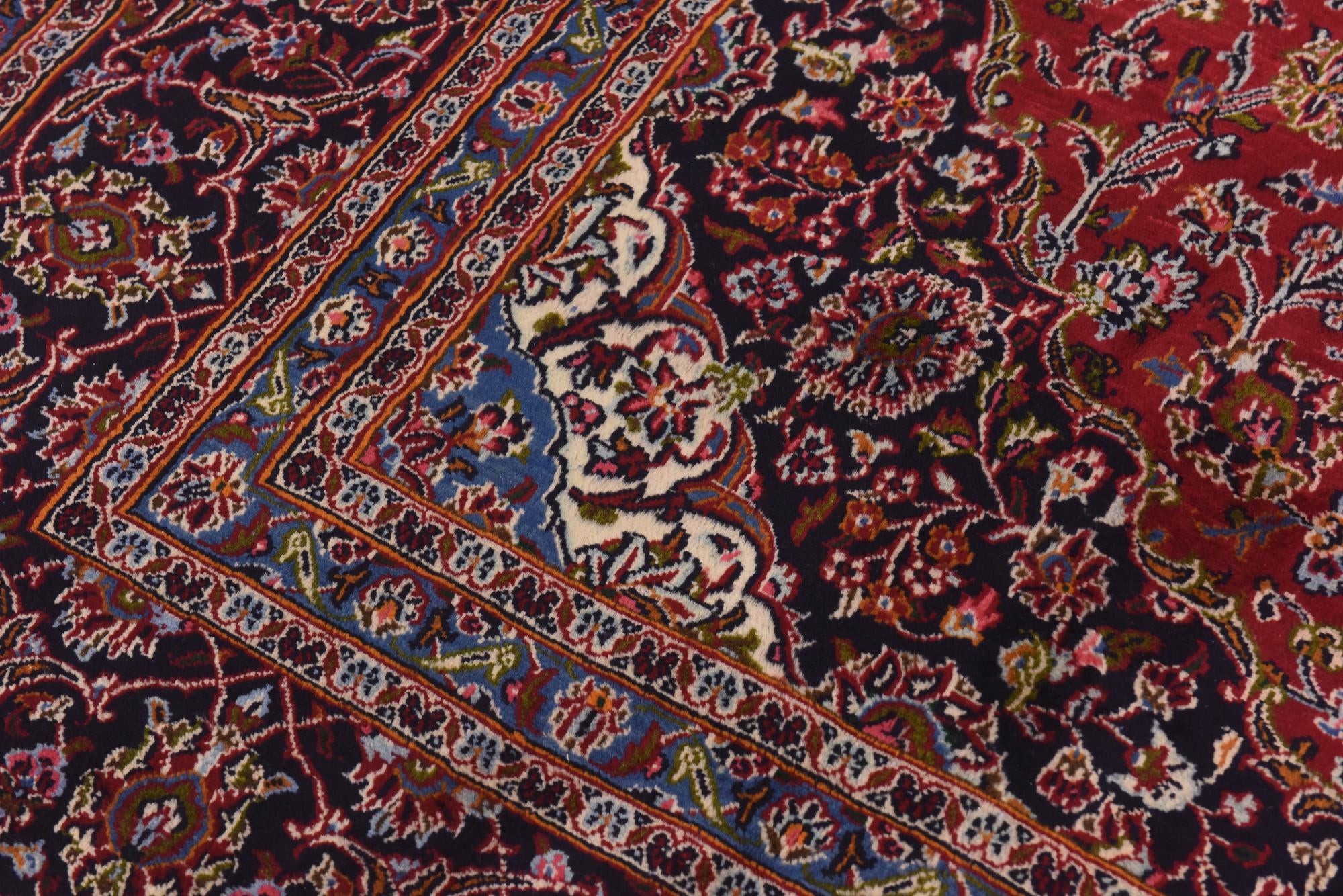 9' 9 x 12' 10 Hand Knotted Mashad Persian Wool Rug