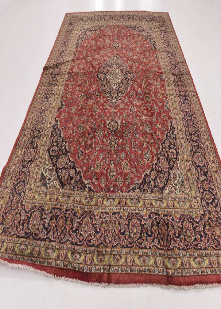 9' 6 x 12' 9 Hand Knotted Mashad Persian Wool Rug