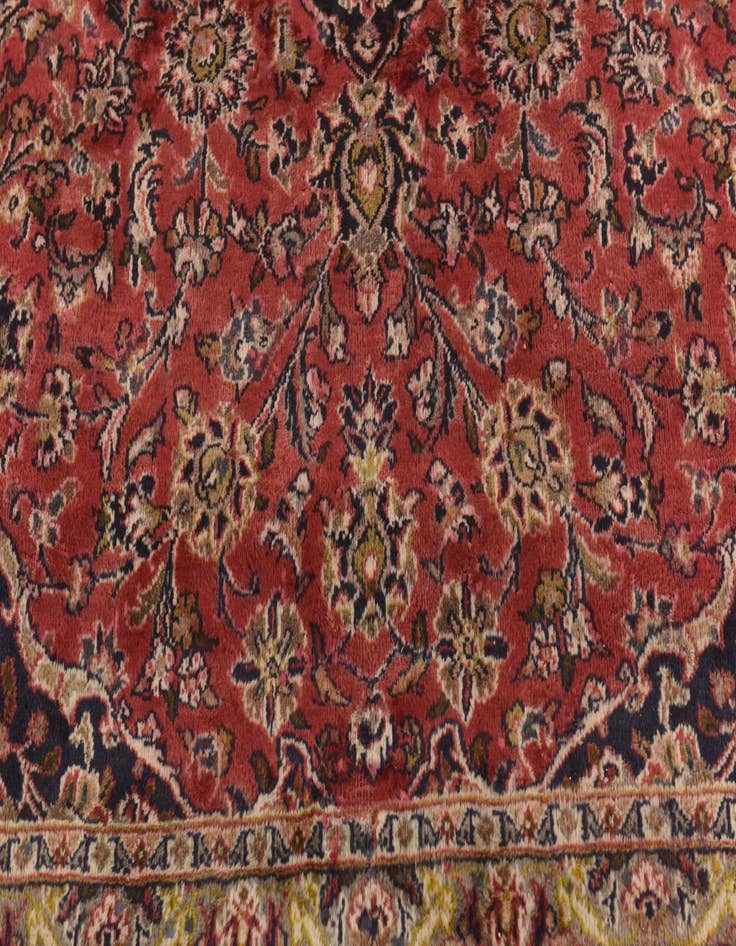 Detail image of 9' 6 x 12' 9 Hand Knotted Mashad Persian Wool Rug