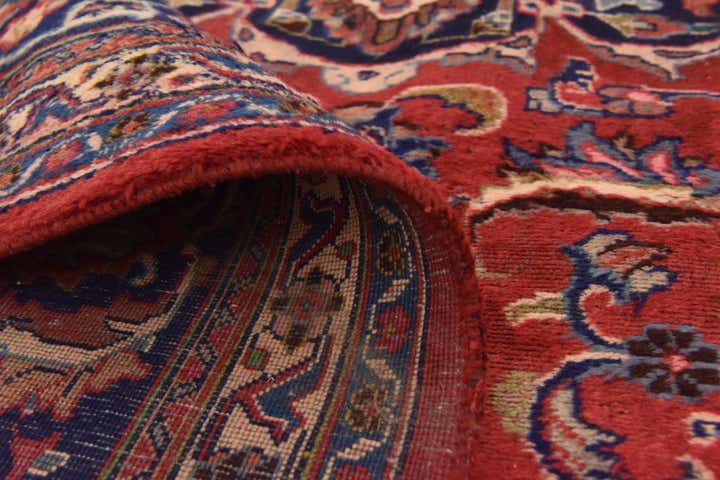 9' 8 x 12' 8 Hand Knotted Mashad Persian Wool Rug