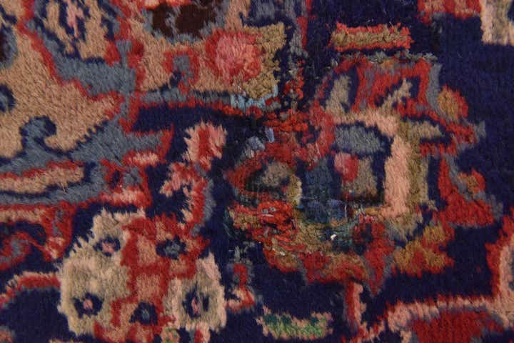 9' 8 x 12' 8 Hand Knotted Mashad Persian Wool Rug