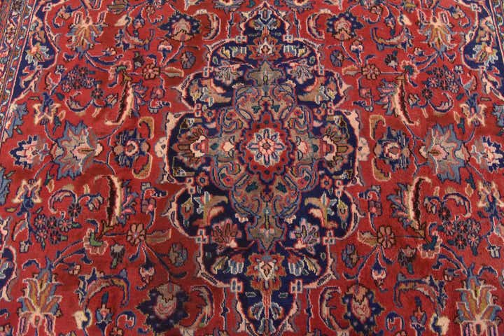 9' 8 x 12' 8 Hand Knotted Mashad Persian Wool Rug