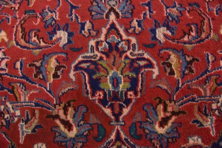 9' 8 x 12' 8 Hand Knotted Mashad Persian Wool Rug