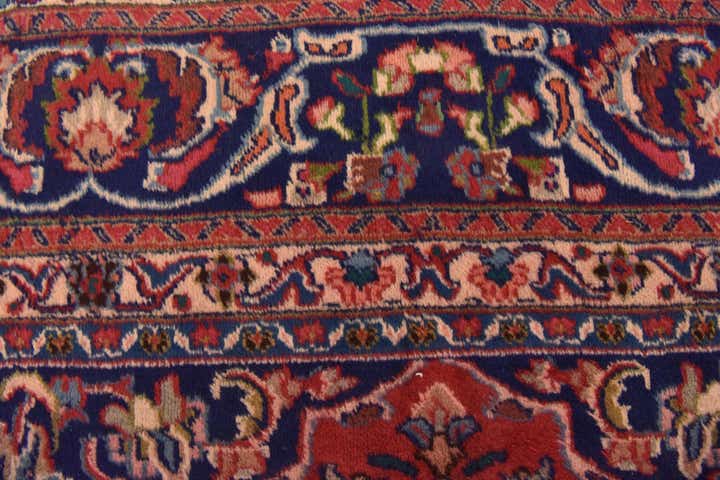 9' 8 x 12' 8 Hand Knotted Mashad Persian Wool Rug