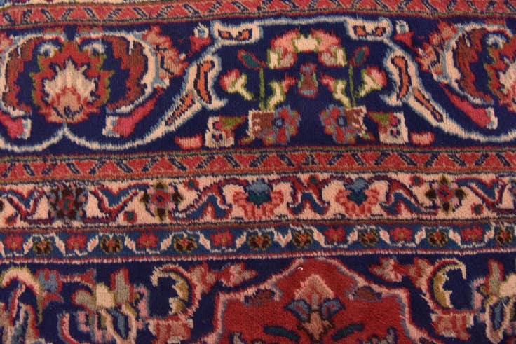 Detail image of 9' 8 x 12' 8 Hand Knotted Mashad Persian Wool Rug