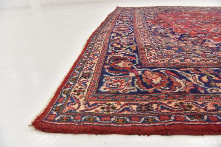 9' 8 x 12' 8 Hand Knotted Mashad Persian Wool Rug