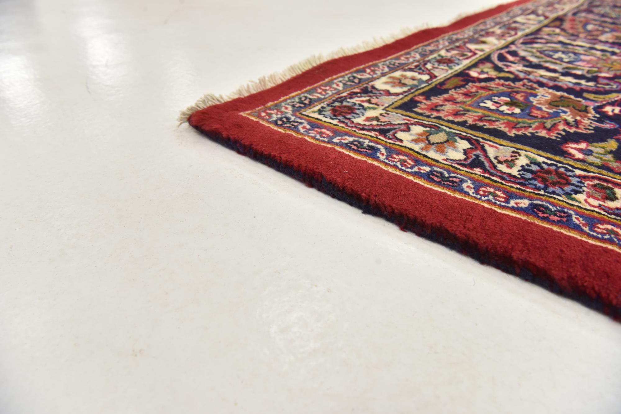 9' 6 x 12' 9 Hand Knotted Mashad Persian Wool Rug