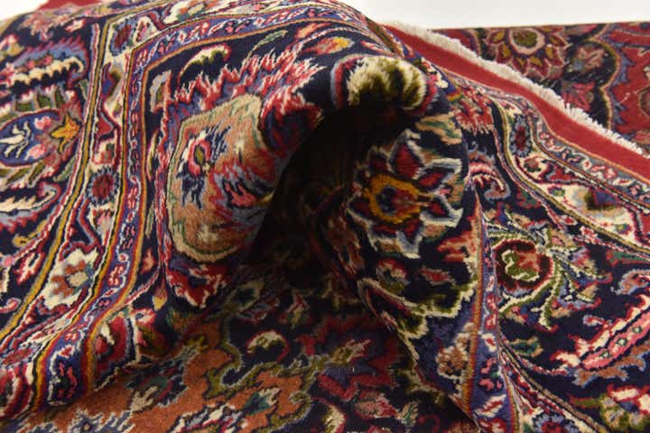 9' 6 x 12' 9 Hand Knotted Mashad Persian Wool Rug