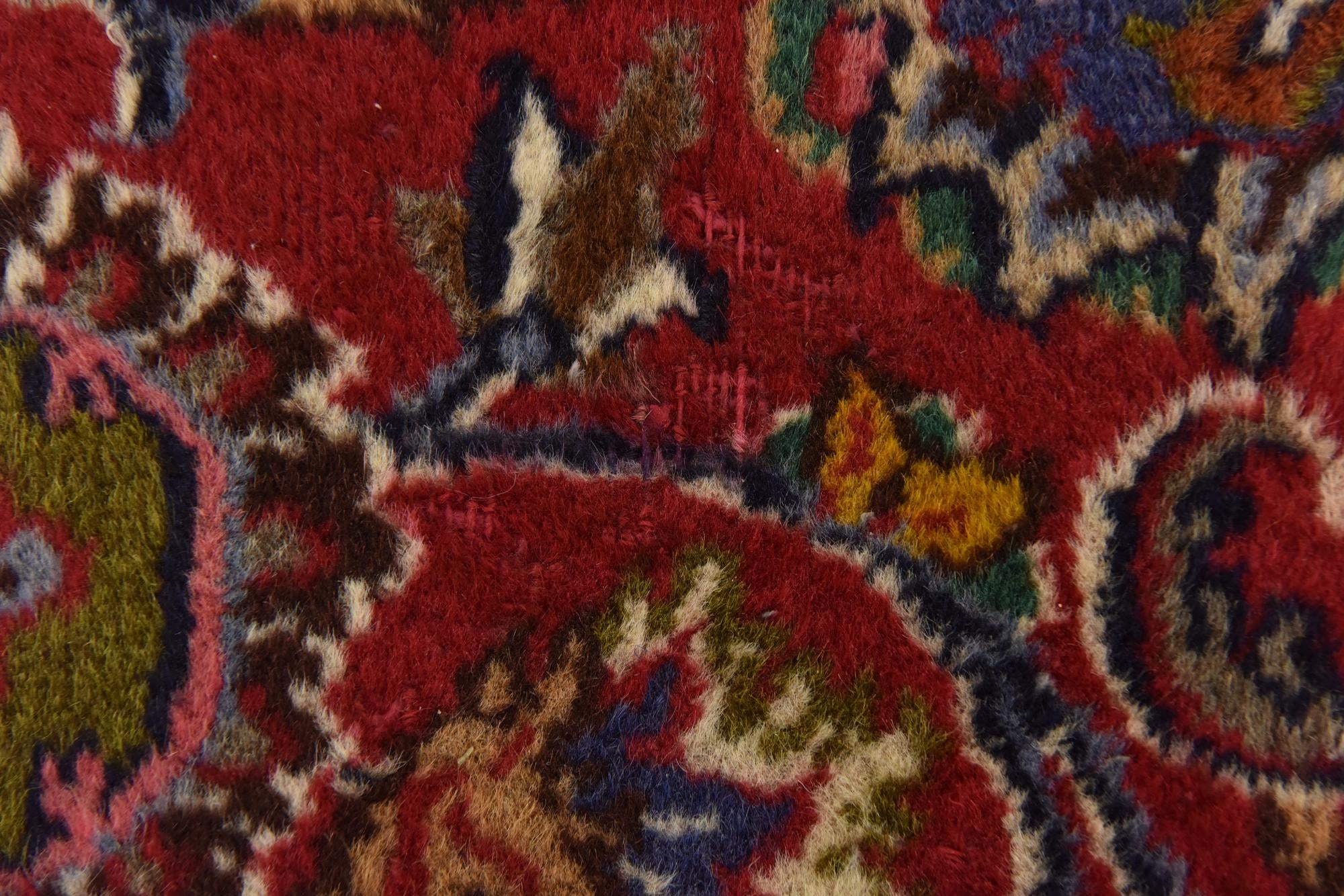 9' 6 x 12' 9 Hand Knotted Mashad Persian Wool Rug