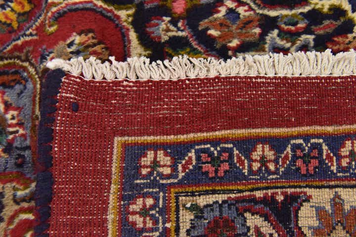 9' 6 x 12' 9 Hand Knotted Mashad Persian Wool Rug