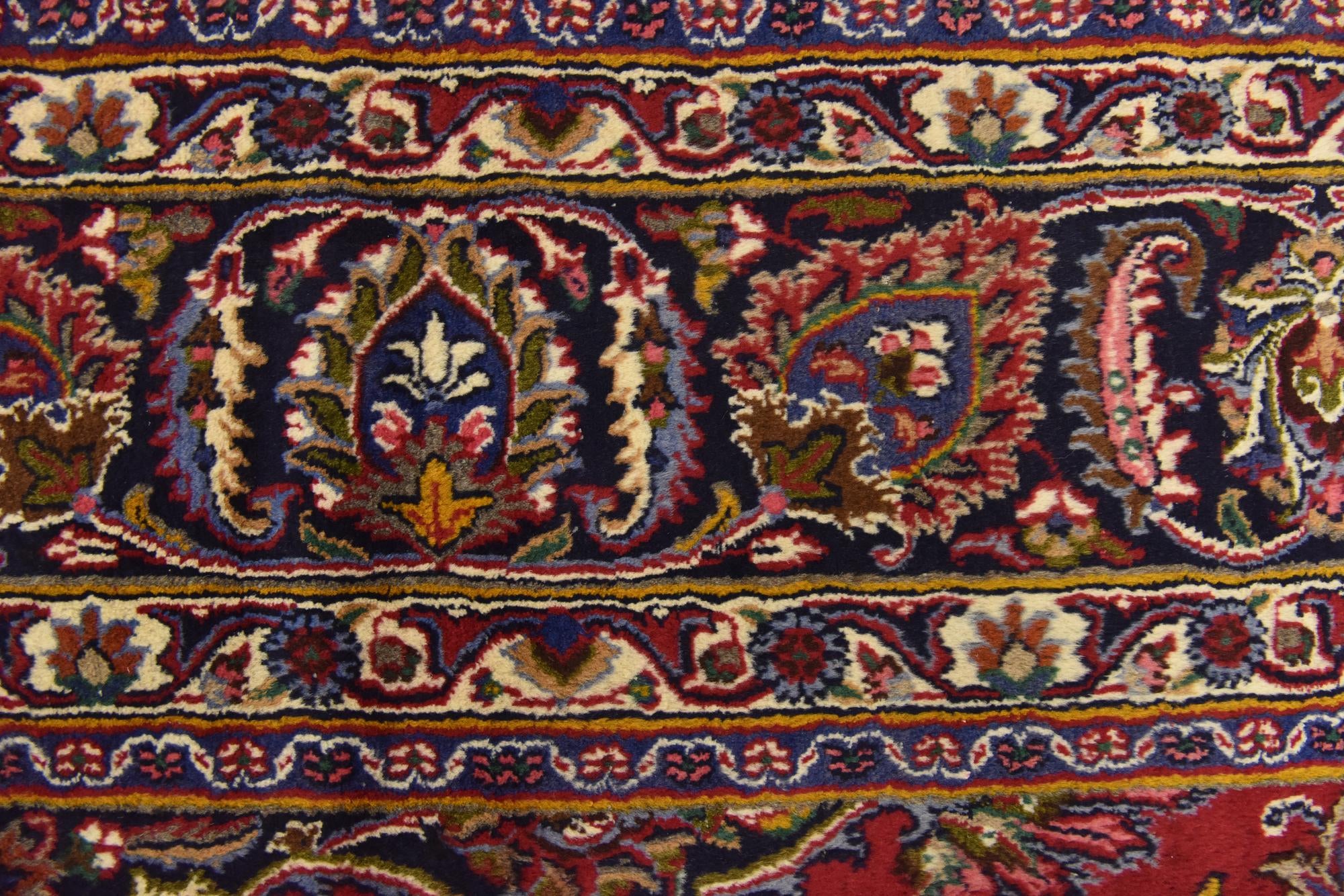 9' 6 x 12' 9 Hand Knotted Mashad Persian Wool Rug