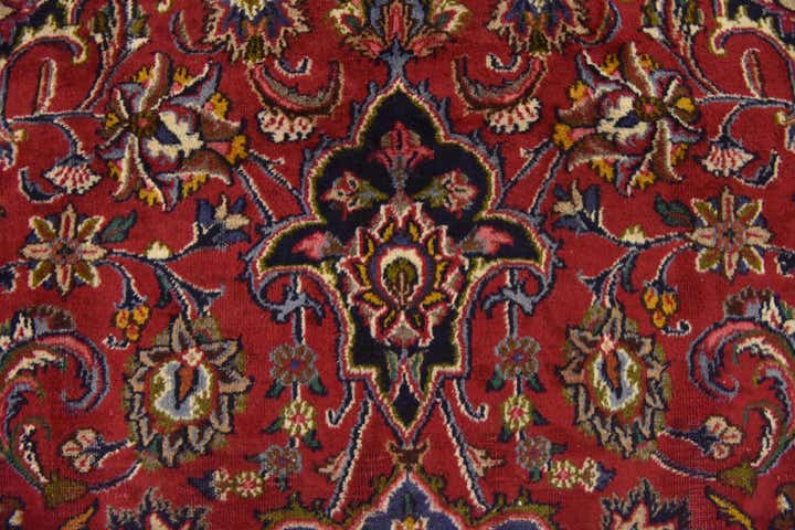 9' 6 x 12' 9 Hand Knotted Mashad Persian Wool Rug
