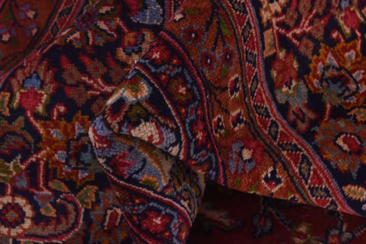 9' 8 x 12' 9 Hand Knotted Mashad Persian Wool Rug