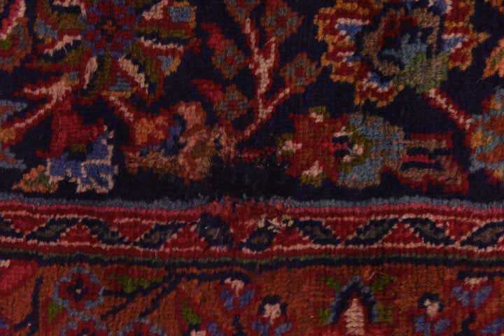 9' 8 x 12' 9 Hand Knotted Mashad Persian Wool Rug