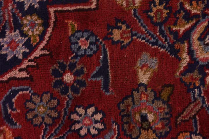 9' 8 x 12' 9 Hand Knotted Mashad Persian Wool Rug