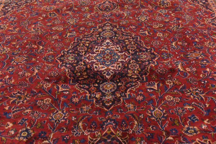 9' 7 x 13' Hand Knotted Mashad Persian Wool Rug