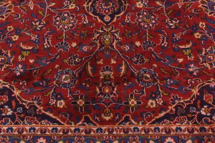 9' 7 x 13' Hand Knotted Mashad Persian Wool Rug