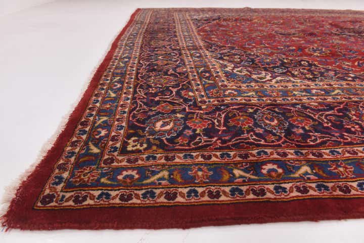 9' 7 x 13' Hand Knotted Mashad Persian Wool Rug
