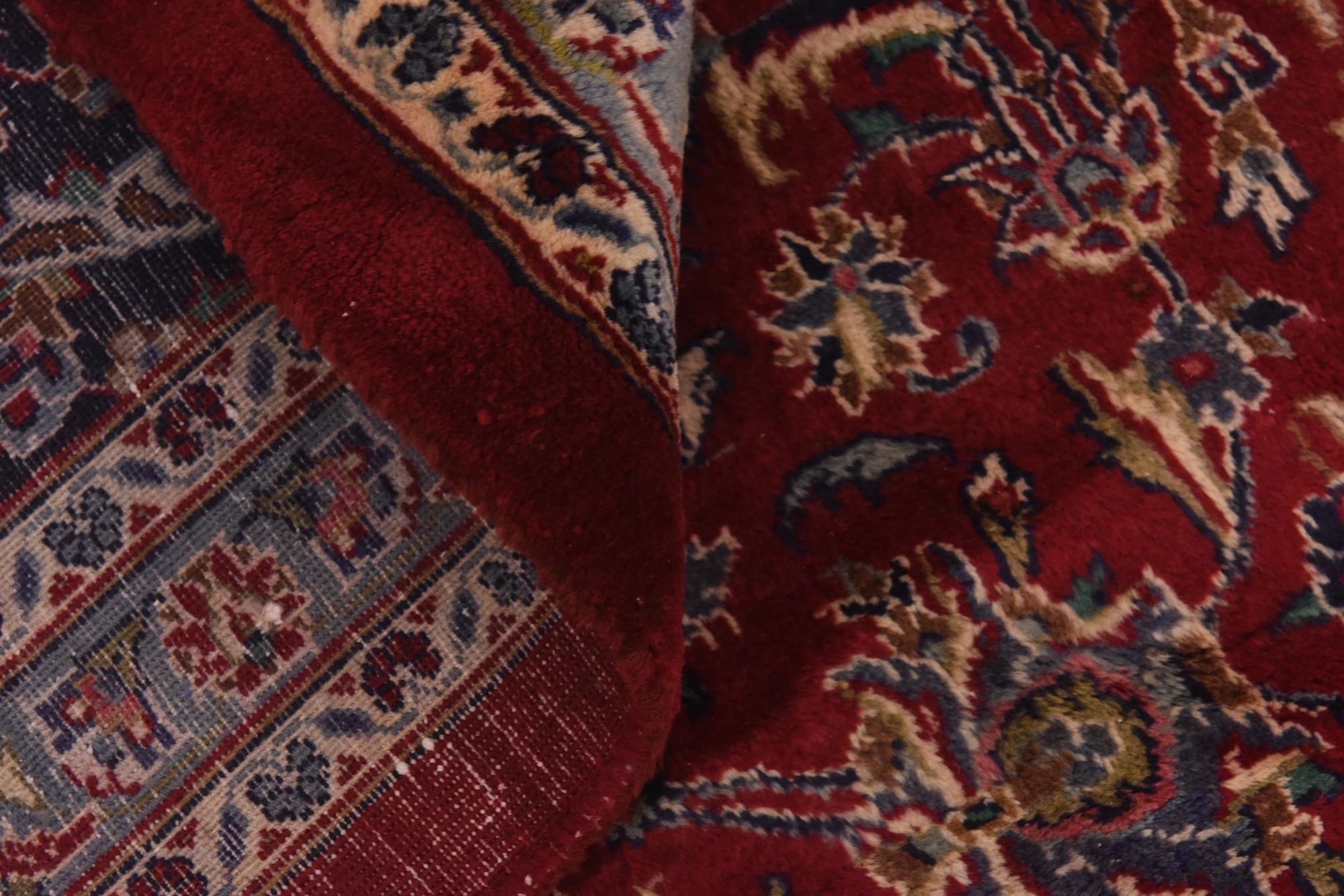 9' 7 x 12' 7 Hand Knotted Mashad Persian Wool Rug