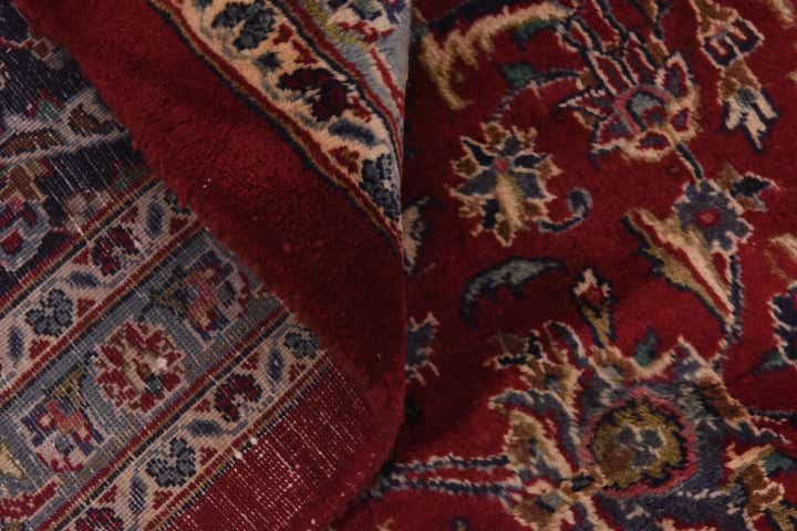 9' 7 x 12' 7 Hand Knotted Mashad Persian Wool Rug