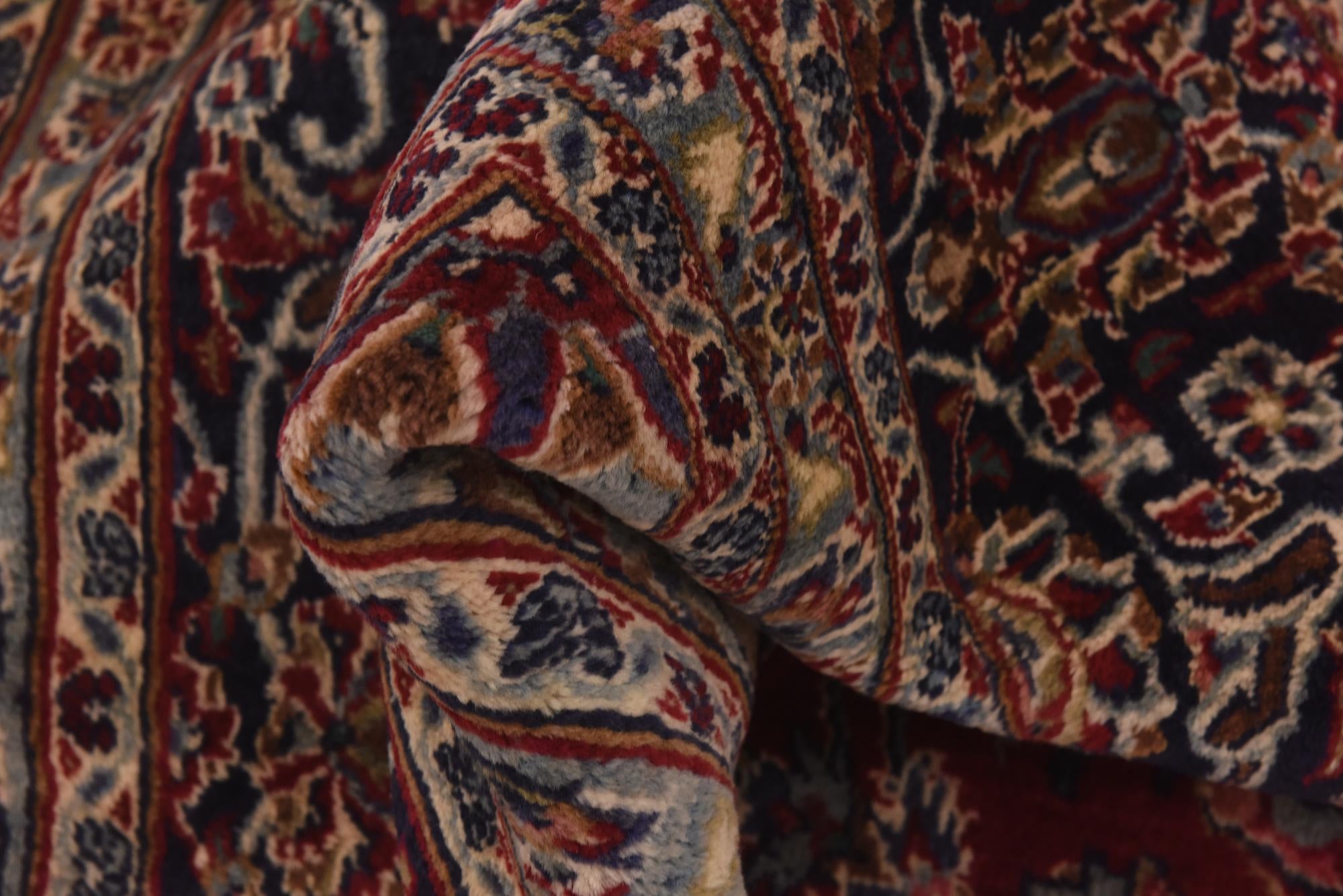 9' 7 x 12' 7 Hand Knotted Mashad Persian Wool Rug