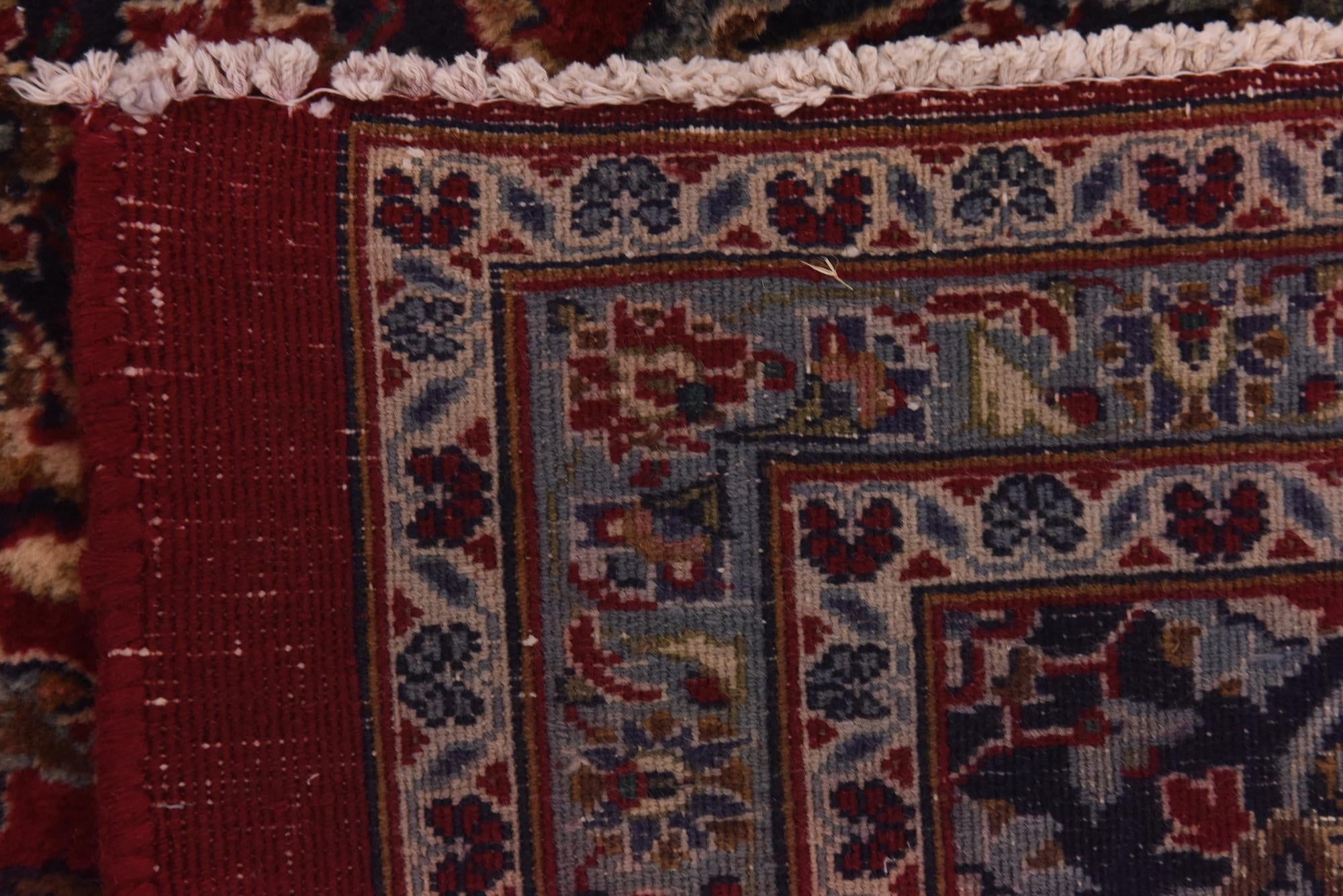 9' 7 x 12' 7 Hand Knotted Mashad Persian Wool Rug