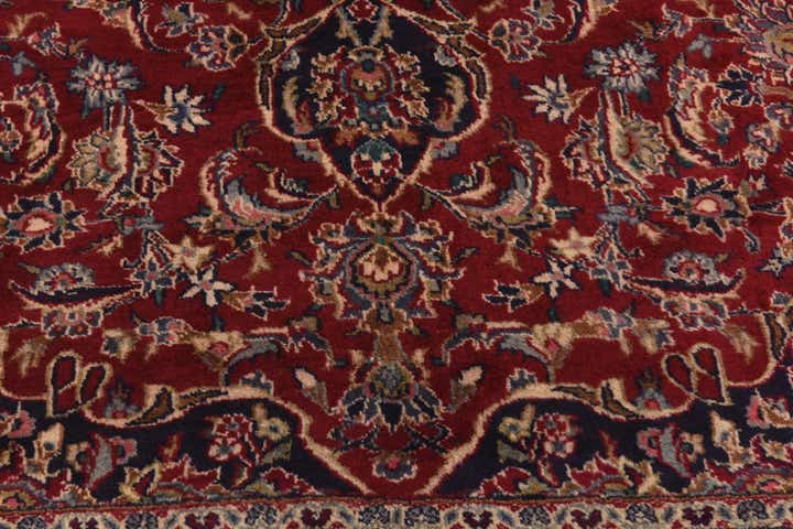 9' 7 x 12' 7 Hand Knotted Mashad Persian Wool Rug