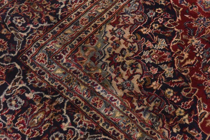 9' 7 x 12' 7 Hand Knotted Mashad Persian Wool Rug