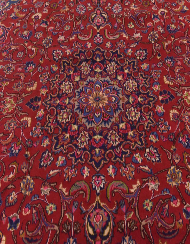 Detail image of 9' 8 x 12' 8 Hand Knotted Mashad Persian Wool Rug