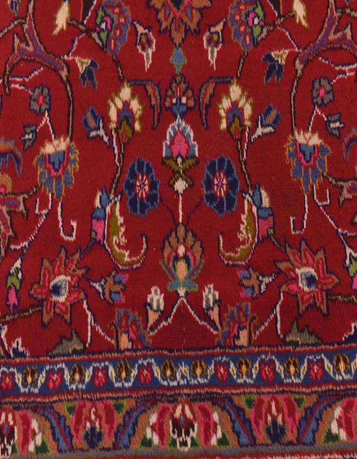 Detail image of 9' 8 x 12' 8 Hand Knotted Mashad Persian Wool Rug