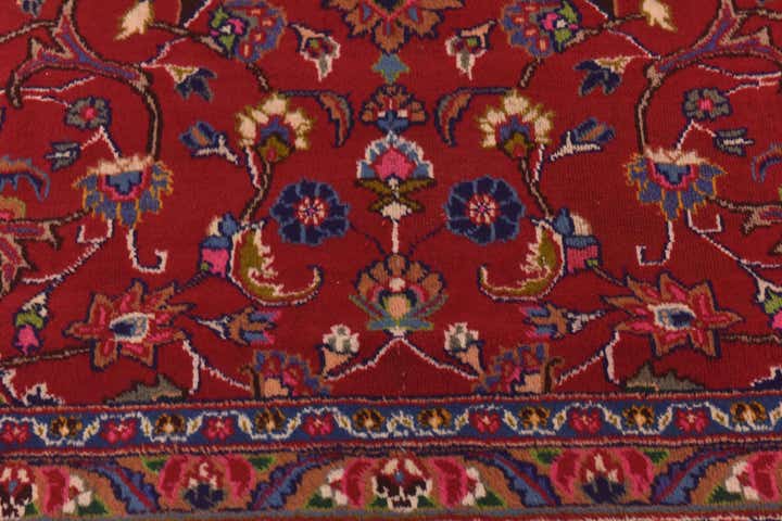 9' 8 x 12' 8 Hand Knotted Mashad Persian Wool Rug