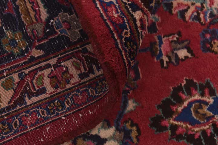 9' 10 x 12' 8 Hand Knotted Mashad Persian Wool Rug